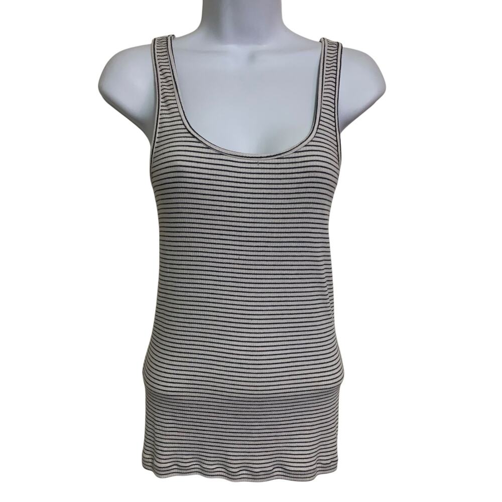 Old Navy Striped Fitted Tank Top Womens Size S